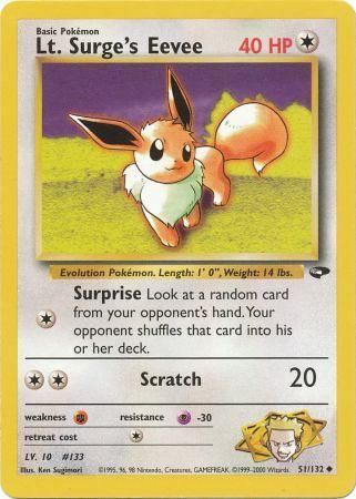 Lt. Surge's Eevee - 51/132 - Uncommon - Unlimited available at 401 Games Canada