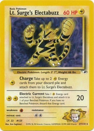 Lt. Surge's Electabuzz - 27/132 - Rare - Unlimited available at 401 Games Canada