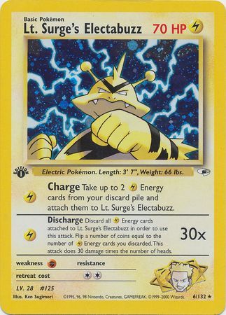 Lt. Surge's Electabuzz - 6/132 - Holo - 1st Edition available at 401 Games Canada