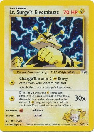 Lt. Surge's Electabuzz - 6/132 - Holo - Unlimited available at 401 Games Canada