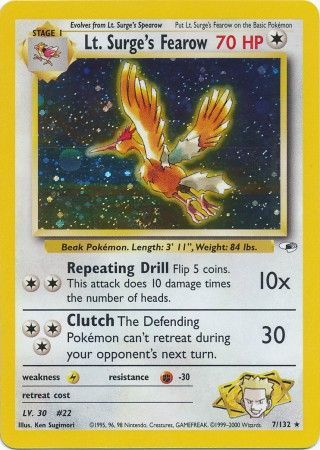 Lt. Surge's Fearow - 7/132 - Holo - Unlimited available at 401 Games Canada