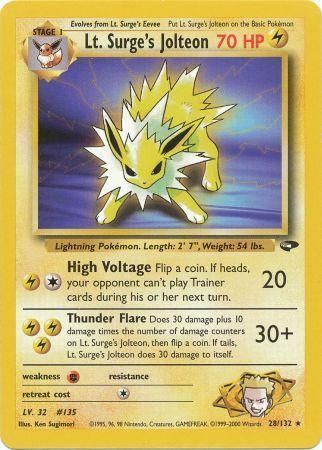 Lt. Surge's Jolteon - 28/132 - Rare - Unlimited available at 401 Games Canada