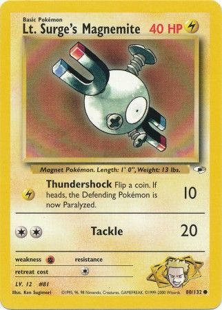 basic magnemite pokemon card value 401 Games Canada - Lt. Surge's Magnemite - 80/132 - Common