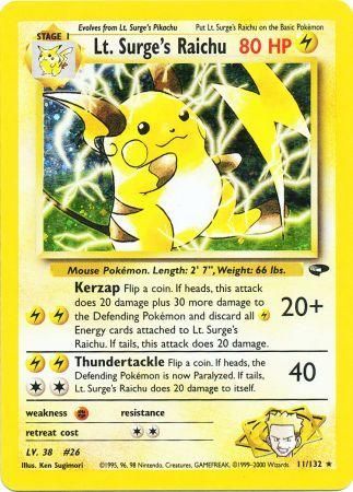 Lt. Surge's Raichu - 11/132 - Holo - Unlimited available at 401 Games Canada