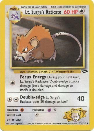 Lt. Surge's Raticate - 53/132 - Uncommon - Unlimited available at 401 Games Canada