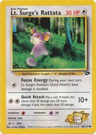 Lt. Surge's Rattata - 85/132 - Common - Unlimited available at 401 Games Canada