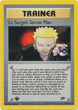 Lt. Surge's Secret Plan - 107/132 - Rare - 1st Edition available at 401 Games Canada