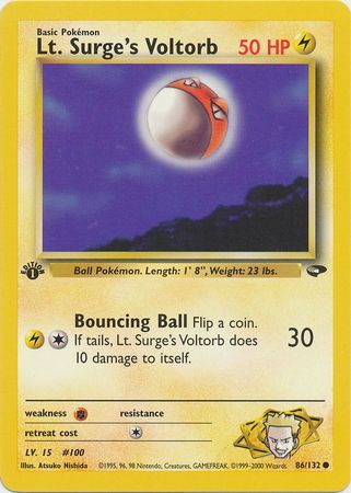 Lt. Surge's Voltorb - 86/132 - Common - 1st Edition available at 401 Games Canada