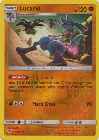Lucario - 117/236 - Rare - Reverse Holo available at 401 Games Canada