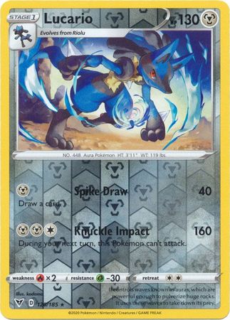 Lucario - 120/185 - Rare - Reverse Holo available at 401 Games Canada