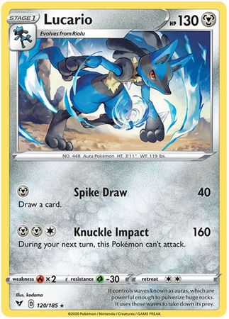 Lucario - 120/185 - Rare available at 401 Games Canada