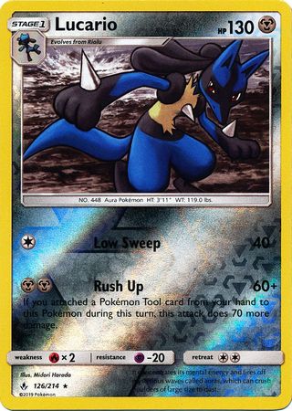Lucario - 126/214 - Holo Rare - Reverse Holo available at 401 Games Canada