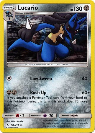 Lucario - 126/214 - Holo Rare available at 401 Games Canada