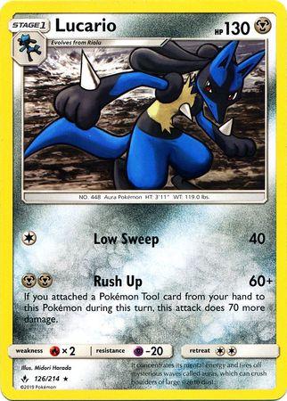 Lucario - 126/214 - Rare - Theme Deck Exclusive available at 401 Games Canada