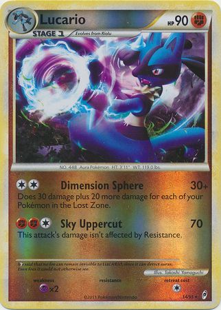 Lucario - 14/95 - Holo Rare - Reverse Holo available at 401 Games Canada