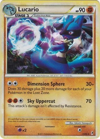 Lucario - 14/95 - Shattered Holo Rare - Theme Deck Exclusive available at 401 Games Canada