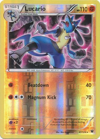 Lucario - 47/124 - Rare - Reverse Holo available at 401 Games Canada