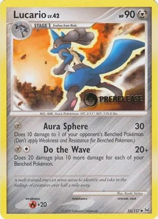 Lucario - 53/127 - Pre-Release Promo available at 401 Games Canada