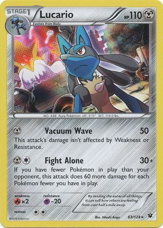 Lucario - 63/124 - Holo Rare available at 401 Games Canada