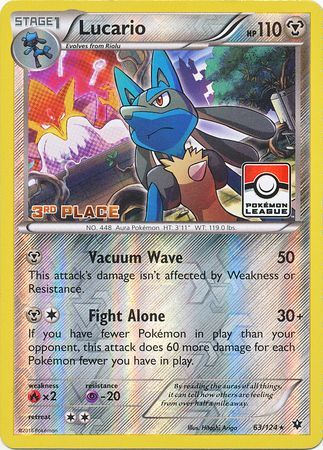 Lucario - 63/124 - League Promo (3rd Place) available at 401 Games Canada