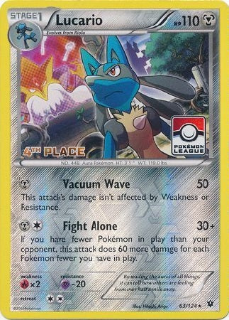 Lucario - 63/124 - League Promo (4th Place) available at 401 Games Canada