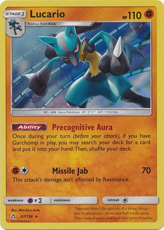 Lucario - 67/156 - Holo Rare available at 401 Games Canada