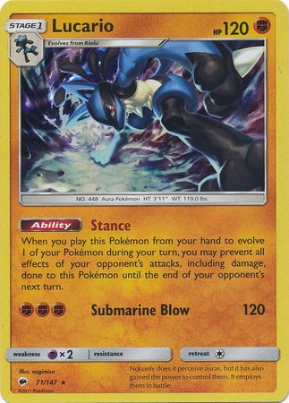 Lucario - 71/147 - Holo Rare available at 401 Games Canada