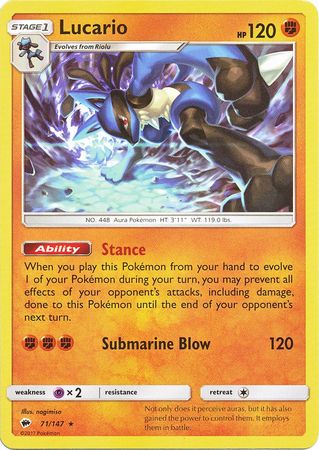 Lucario - 71/147 - Rare - Theme Deck Exclusive available at 401 Games Canada