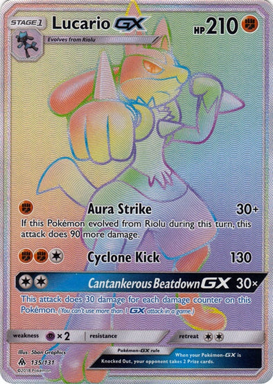 Lucario GX - 135/131 - Hyper Rare available at 401 Games Canada