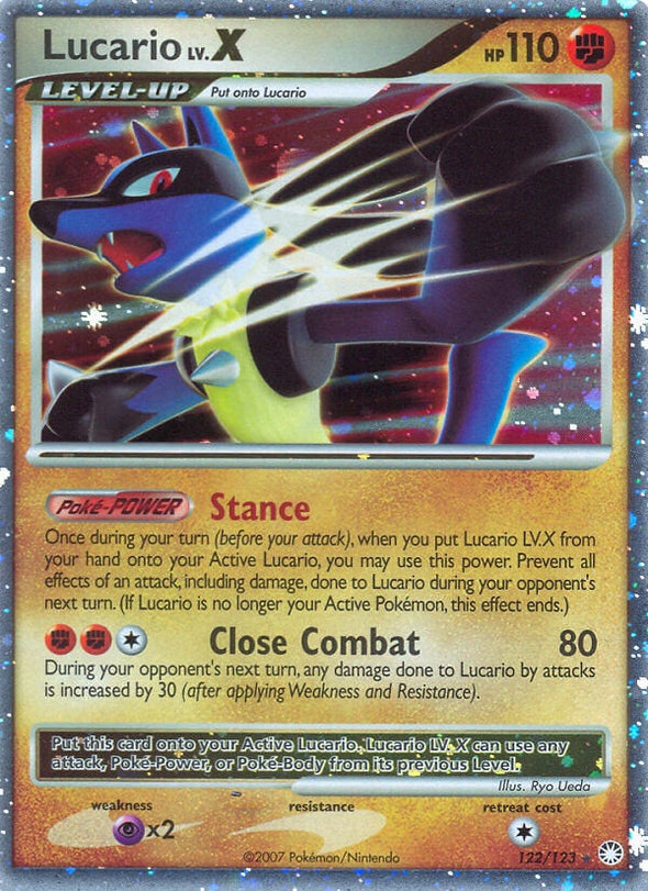 Lucario LV.X - 122/123 - Ultra Rare available at 401 Games Canada