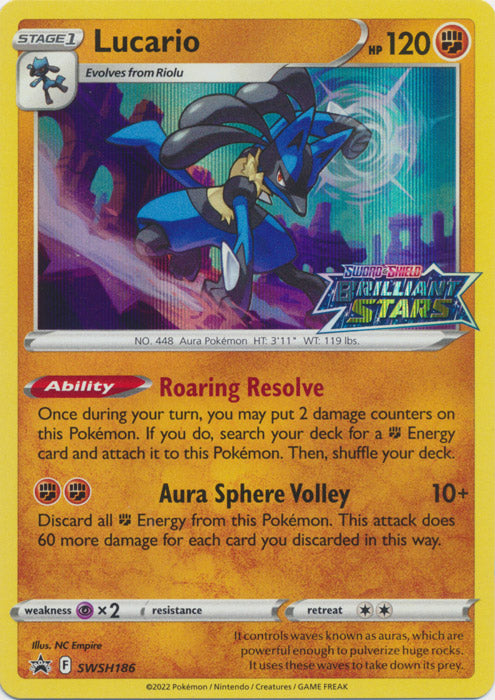 Lucario - SWSH186 - Pre-Release Promo available at 401 Games Canada