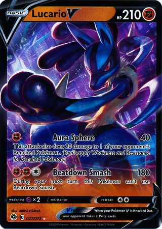 Lucario V - 027/073 - Ultra Rare available at 401 Games Canada