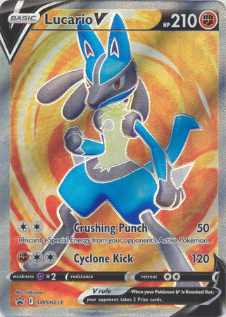 Lucario V - SWSH213 - Full Art Promo available at 401 Games Canada