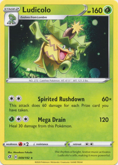 Ludicolo - 009/192 - Rare available at 401 Games Canada