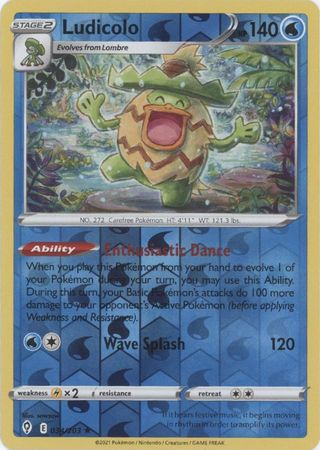 Ludicolo - 034/203 - Holo Rare - Reverse Holo available at 401 Games Canada