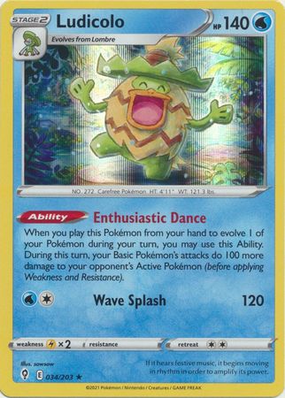 Ludicolo - 034/203 - Holo Rare available at 401 Games Canada