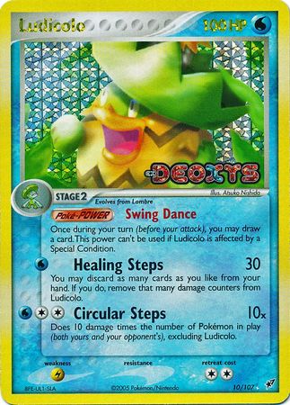 Ludicolo - 10/107 - Holo Rare - Reverse Holo available at 401 Games Canada