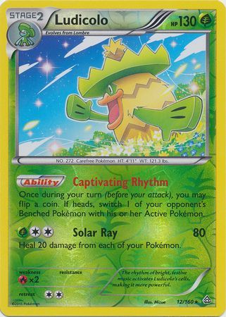 Ludicolo - 12/160 - Holo Rare - Reverse Holo available at 401 Games Canada