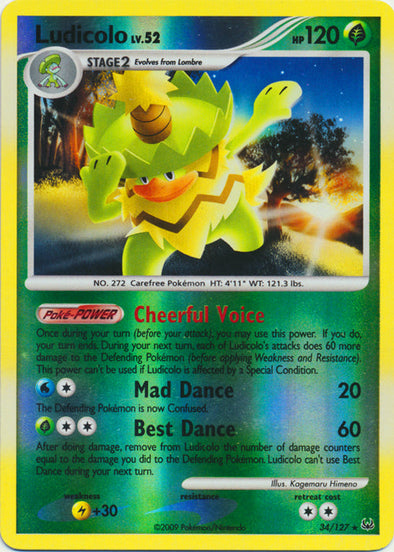 Ludicolo - 34/127 - Rare - Reverse Holo available at 401 Games Canada