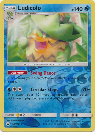 Ludicolo - 38/168 - Holo Rare - Reverse Holo available at 401 Games Canada