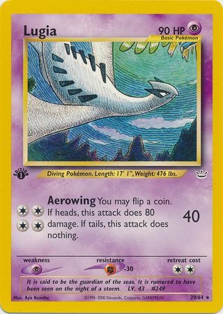 Lugia - 20/64 - Rare - 1st Edition available at 401 Games Canada