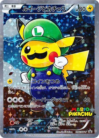 Luigi Pikachu (Japanese) - 296/XY-P - Full Art Promo available at 401 Games Canada