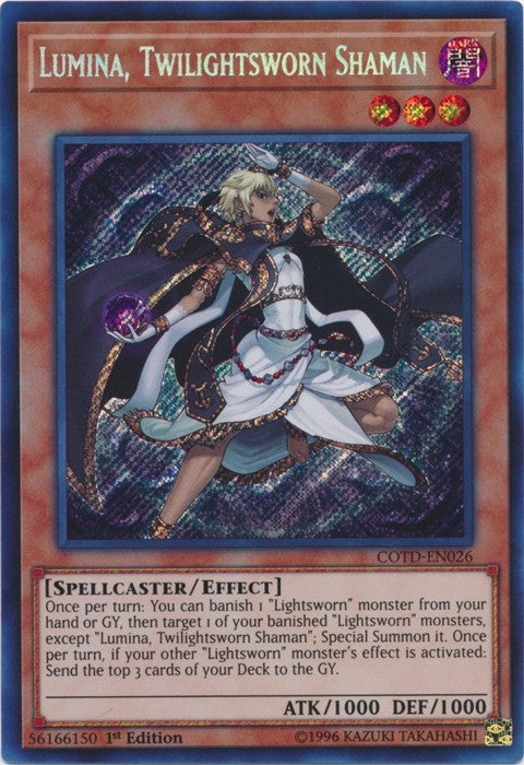 Lumina, Twilightsworn Shaman - COTD-EN026 - Secret Rare - 1st Edition available at 401 Games Canada