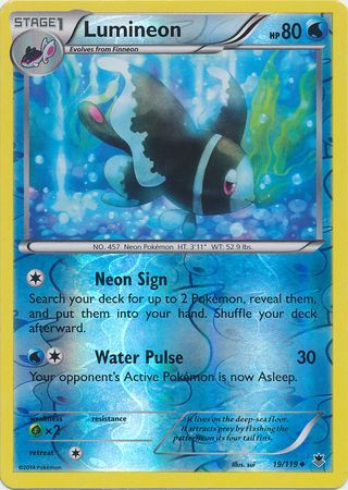 Lumineon - 19/119 - Uncommon - Reverse Holo available at 401 Games Canada