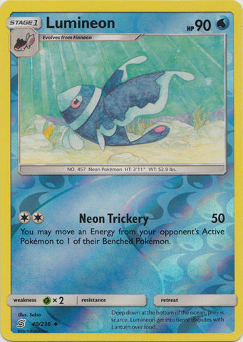 Lumineon - 40/236 - Uncommon - Reverse Holo available at 401 Games Canada