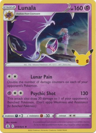 Lunala - 015/025 - Holo Rare available at 401 Games Canada