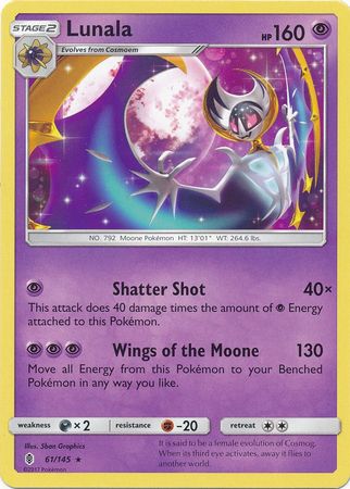 Lunala - 61/145 - Rare available at 401 Games Canada