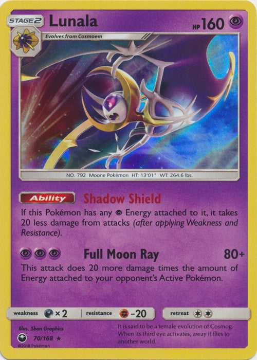 Lunala - 70/168 - Holo Rare available at 401 Games Canada