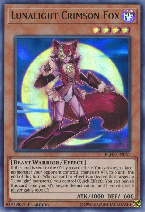 Lunalight Crimson Fox - BLHR-EN067 - Ultra Rare - 1st Edition available at 401 Games Canada