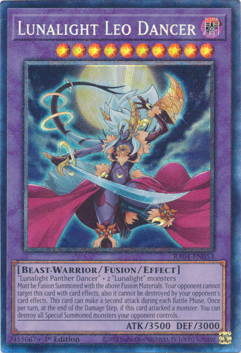 Lunalight Leo Dancer (PCR) - RA04-EN053 - Prismatic Collector's Rare - 1st Edition